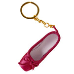 Pointe Shoe Keychain - Handmade Mini Satin Ballet Shoe Keyring Bag Pendant Ballet Accessories - DancerInn Burgundy - 33438399692983 - 33438399692983