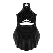 Ballet Dress Girl - Sleeveless Rhinestones Ballet Leotards for Girls Gymnastics, Ice Skating,  Lyrical, Latin & Contemporary Dance - DancerInn Kids Ballet Dresses