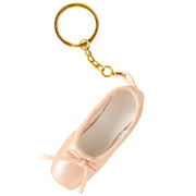 Pointe Shoe Keychain - Handmade Mini Satin Ballet Shoe Keyring Bag Pendant Ballet Accessories - DancerInn Champagne