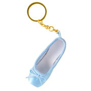 Pointe Shoe Keychain - Handmade Mini Satin Ballet Shoe Keyring Bag Pendant Ballet Accessories - DancerInn Blue