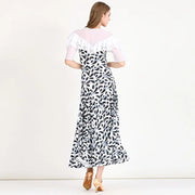 elegant round neck flower dance costume