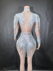 one sleeve asymmetric design dance costume for women