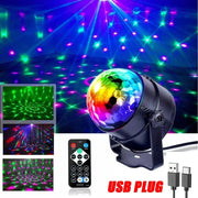 Disco Ball Disco Lights - Sound Activated Party Lights with Remote LED Stage Lights for Home Dance Parties - DancerInn 16.32 USB plug with remote