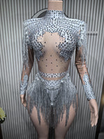 crystal bodysuit sequin leotard - 35117250019511 - 35117250019511