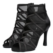mesh satin comfortable dance shoes for women