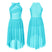 Azul claro / XS - Vestido de baile latino - Vestido de ballet sin mangas con pedrería para niñas, ideal para patinaje y gimnasia.