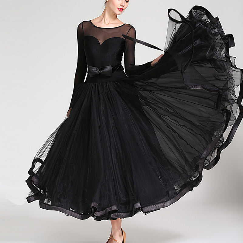 Dancel's Inn See Through Corset Prom Dress, Black Fluffy Prom Dresses | DancerInn