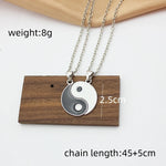 black and white friendship yin yang necklace - 36379701412023 - 36379701412023