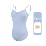 Dance Camisole - Sleeveless Bodysuit Dance Costumes with Adjustable Straps & Ruched Front for Gymnastics - DancerInn Light Grey / xxl 23.69 - 34757081628855 - 34757081628855