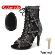 rhinestone bachata shoes for women