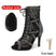 Schwarze Gummisohle, 7 cm Absatz / US 4,5/EU 34 - Lateintanzschuhe – Damen-High-Heel-Schuhe mit Strass-Mesh für Salsa, Jazz und Bachata