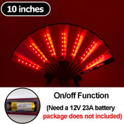 electric glowing folding fan