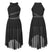 Negro / XS - Vestido de baile latino - Vestido de ballet sin mangas con pedrería para niñas, ideal para patinaje y gimnasia.
