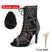 Schwarze Wildledersohle, 11 cm Absatz / US 4,5/EU 34 - Lateintanzschuhe – Damen-High-Heel-Schuhe mit Strass-Mesh für Salsa, Jazz und Bachata