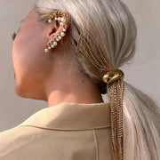 Gold Metal Ponytail Holder & Hair Tie - 4pcs Half-Bend Hair Elastic Rubber Band with Minimal Design DancerInn