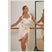 White / XS - Elegant Fringe Latin Dance Practice Skirt with Creamy Stretch Satin Tassel High-End Performance Dance Bottom