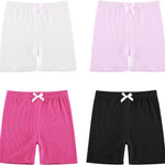 Girls Cartwheel Shorts for Under Dresses - Stretch Breathable Cotton Kids Toddler Dance Shorts Leggings for Athletic Bike Gym & Yoga - DancerInn  - 32931484139703 - 32931484139703
