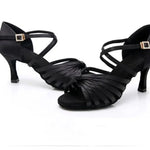 Latin Dancing Shoes for Women - Soft Suede Sole PU Upper Dance Heels for Ballroom Tango Salsa Bachata - 37291281186999 - 37291281186999
