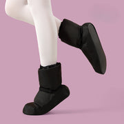 Ballet Warm Up Booties - Winter Ballet Boots Warm Up Dance Shoes, Breathable Fleece, Non-Slip Sole DancerInn