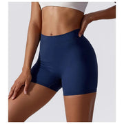High Waist V-Back Scrunch Butt Yoga Shorts for Women Gym Cycling Fitness Activewear Tights - DancerInn