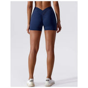 High Waist V-Back Scrunch Butt Yoga Shorts for Women Gym Cycling Fitness Activewear Tights - DancerInn