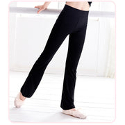 Bell Bottom Pants for Girls - Flared Leggings with High Waist for Kids Ballet, Dance, Yoga & Workout - DancerInn 