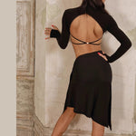 Dance Wrap Skirt Latina - Irregular Slit Salsa Skirts for Samba Rumba Dancing - DancerInn  - 33921628897463 - 33921628897463