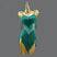Grünes Kleid / XXS - Pailletten-Tanzkleid – Strassbesetztes, rückenfreies Trägertop mit Fransen für Damen, ideal für lateinamerikanische Musikstile wie Salsa und Bachata.