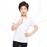 Boys Dance Shirts - Modal Short Sleeve Crew Neck Boy Dance Shirt in Black or White for Ballroom Latin Ballet - DancerInn White / 170   165-170cm - 33421504741559 - 33421504741559