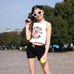 Girls Cartwheel Shorts for Under Dresses - Stretch Breathable Cotton Kids Toddler Dance Shorts Leggings for Athletic Bike Gym & Yoga - DancerInn  - 32931484205239 - 32931484205239