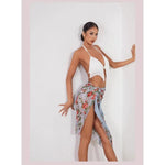 Women's Split Fringe Latin Dance Skirt with Handcrafted Round Waist Ring and 3D Mermaid Cut - DancerInn - 29474511552695 - 29474511552695