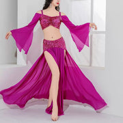 double slit skirt belly dance suits
