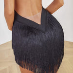 Fringe Dress Dance Costume - Sleeveless Backless Latin Dresses with Fringe for Salsa Samba Tango Rumba - DancerInn   - 34357723660471 - 34357723660471