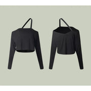 Women's Off-Shoulder Latin Dance Top with Stretchy Breathable Skin-Friendly Fabric and Loose Fit Type - DancerInn