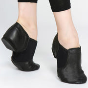 Leather Dance Shoes - Ballet Sneakers Womens with Pigskin Upper 3D Pleated Ultra-Light EVA Sole for Jazz Girls DancerInn