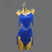 Blaues Kleid / XXS - Pailletten-Tanzkleid – Strassbesetztes, rückenfreies Trägertop mit Fransen für Damen, ideal für lateinamerikanische Musikstile wie Salsa und Bachata.
