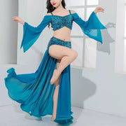 peacock blue belly dancing attire