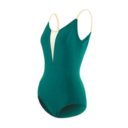 Adult Women's Gymnastics Leotard Ballet Camisole V-Neck Training Suit with Removable Pads BAT2901 - DancerInn