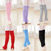 Ballet Leg Warmers Dance for Girls Knitted Stirrup Long Leg Socks Suit Yoga, Gym, and Fitness - DancerInn 