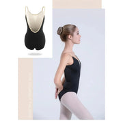 Adult Women's Gymnastics Leotard Ballet Camisole V-Neck Training Suit with Removable Pads BAT2901 - DancerInn
