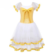 Ballet Tutu Dress Girl - Velvet Ballerina Long Tulle Skirt Childrens Ballet Outfit for Stage Performance