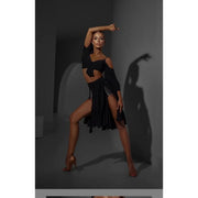 Off-Shoulder Latin Dance Tops for Women with Wide Sleeves Ergonomic Bra - DancerInn