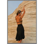 High Slit Skirt Black Latin Skirt Fringe Wrap Stretch Breathable - 30841749045431 - 30841749045431