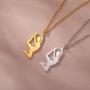 Gymnastic Jewelry & Ballet Jewelry for Ballerina Dancer Gymnast Gold Necklace Rhythmic Stainless Steel  Sport Jewelry - DancerInn 