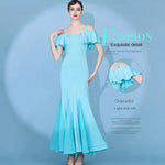 Short Flying Sleeve Modern Ballroom Dance Dresses for Women YL9088 - DancerInn - 29169721901239 - 29169721901239