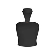 Women's Latin Dance Practice Top with Strapless Collar Breathable Elastic Fabric Built-In Bra - DancerInn