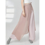 Women's Wide Leg Modern Dance Pants Elastic Waist Snow Chiffon Loose Fit Training Trousers - DancerInn - 29440333480119 - 29440333480119