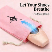 Pointe Shoe Bag - Breathable Mesh Canvas Drawstring Ballet Shoe Bag, Dance Bag for Shoes - DancerInn  Kids Dance Accessories