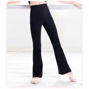 Bell Bottom Pants for Girls - Flared Leggings with High Waist for Kids Ballet, Dance, Yoga & Workout - DancerInn 