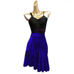 Dance Skirts Latin - Asymmetrical Ruffle Mini Dance Skirt Women with Shorts for Salsa Ballroom - DancerInn Women Dance Skirts & Tutus   - 34991827124407 - 34991827124407